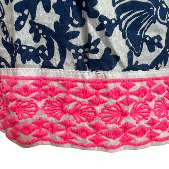 Lilly Pulitzer Ocean Cove Tunic Top Size M Oyster Bay Blue Krillin It - Picture 7 of 16